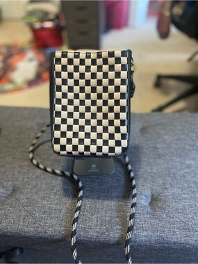 Universal Thread Black & White Checker Crossbody Phone Case